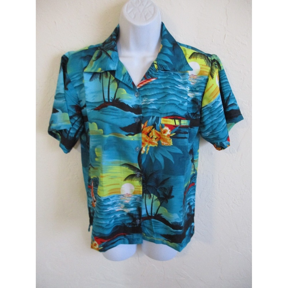 King Kameha Aloha Print Shirt Size Small